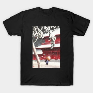 Zojoji Temple in Shiba by Kawase Hasui T-Shirt